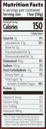 Natures Path bar Love Crunch Chocolate Red, 1.06 oz each, 6 Count (Pack of 1)