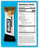 BUILT Protein Granola Bars, Peanut Butter Granola, 12 bars, Protein Snacks, 15g of Protein, Collagen, Chocolate Protein Bar with only 150 calories