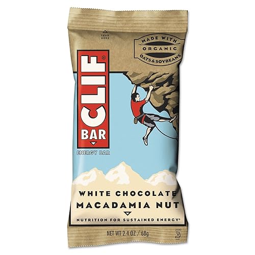 CLIF Bar 161009 Energy Bar, White Chocolate Macadamia Nut, 2.4oz, 12/Box