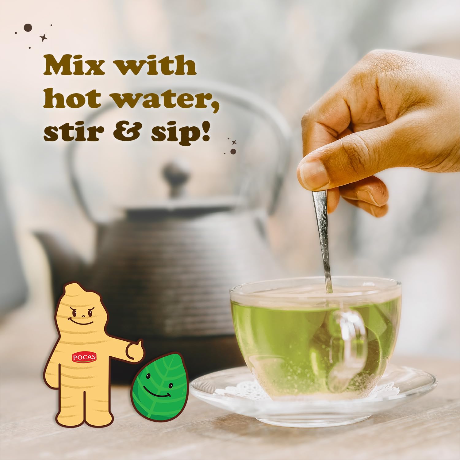 Pocas Honey Ginger Tea with Matcha 20 Packs