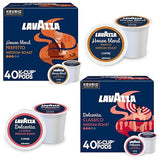Lavazza K-Cups Coffee Pods Variety Pack - 80 Count (40 Each) - House Blend Perfetto (40) + Dolcevita Classico (40) - Medium Roast, 100% Arabica
