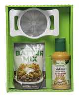 Vidalia Onion Blossom Kit - Includes Onion Cutter, Batter Mix & Sweet Onion Blossom Sauce - Make Restaurant-Style Blooming Onions at Home