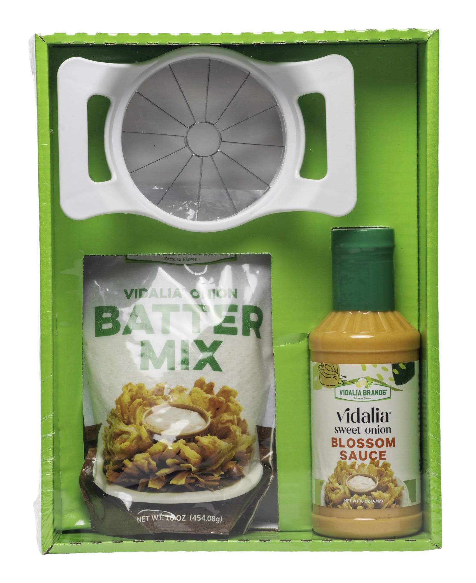 Vidalia Onion Blossom Kit - Includes Onion Cutter, Batter Mix & Sweet Onion Blossom Sauce - Make Restaurant-Style Blooming Onions at Home