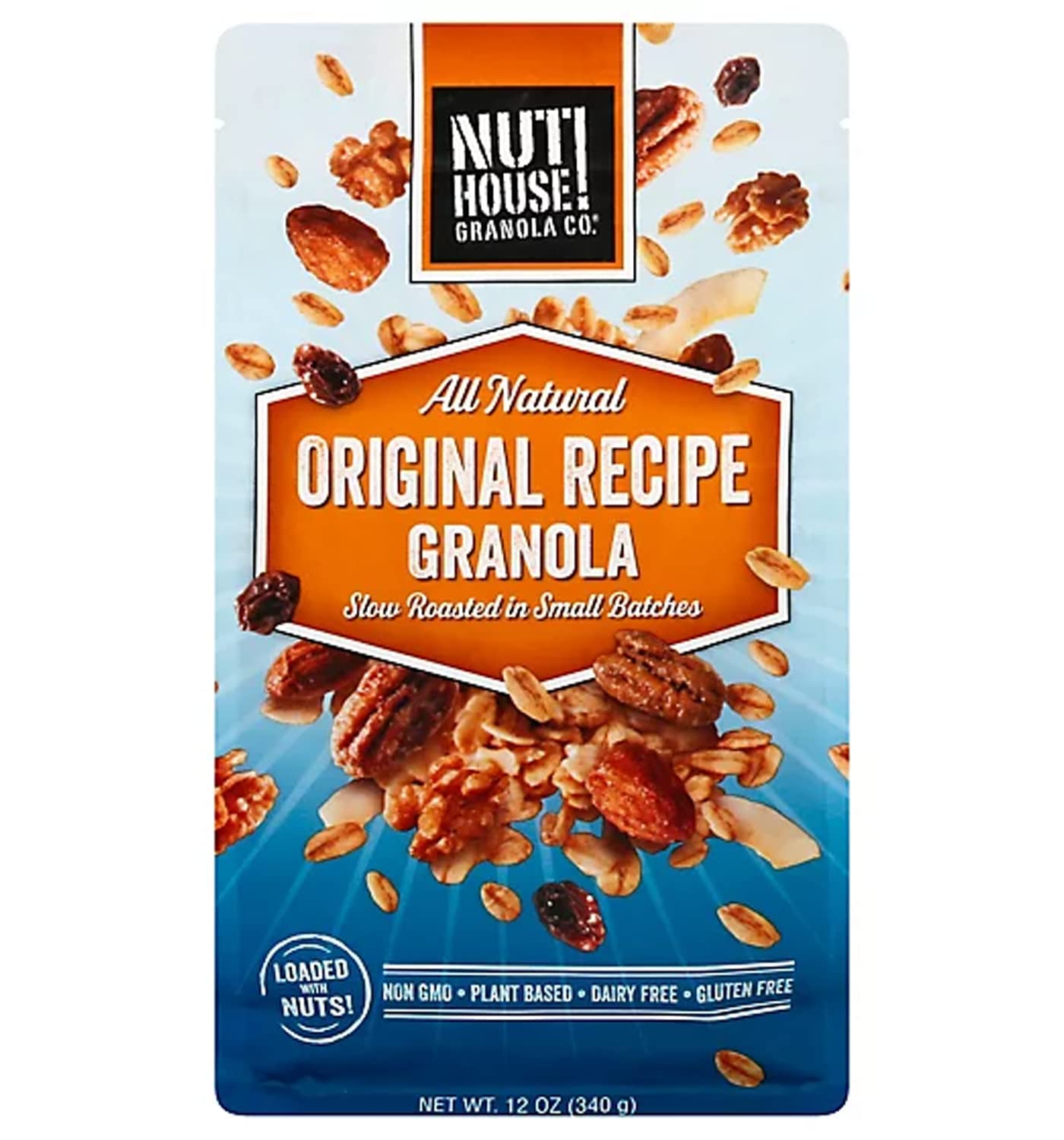 NutHouse! Granola Company - Premium Original Recipe Granola | Certified Gluten-Free, Non-GMO, Kosher | Vegan, Soy-Free | 12 oz. Bag (6-Pack)