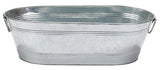 Little Giant Galvanized Oval Tub (7.5 Gallon) Versatile Utility Metal Tub with Handles for Feeding, Watering, Washing (Item No. GOT75)