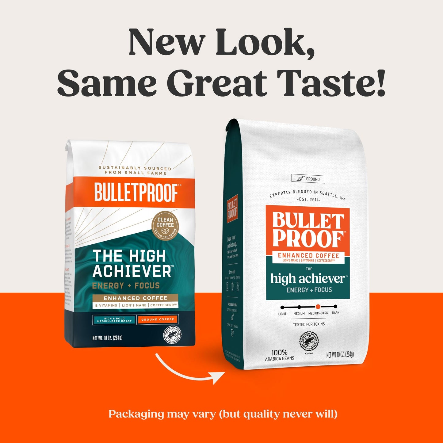 Bulletproof The High Achiever Enhanced Ground Coffee, 10 OZ