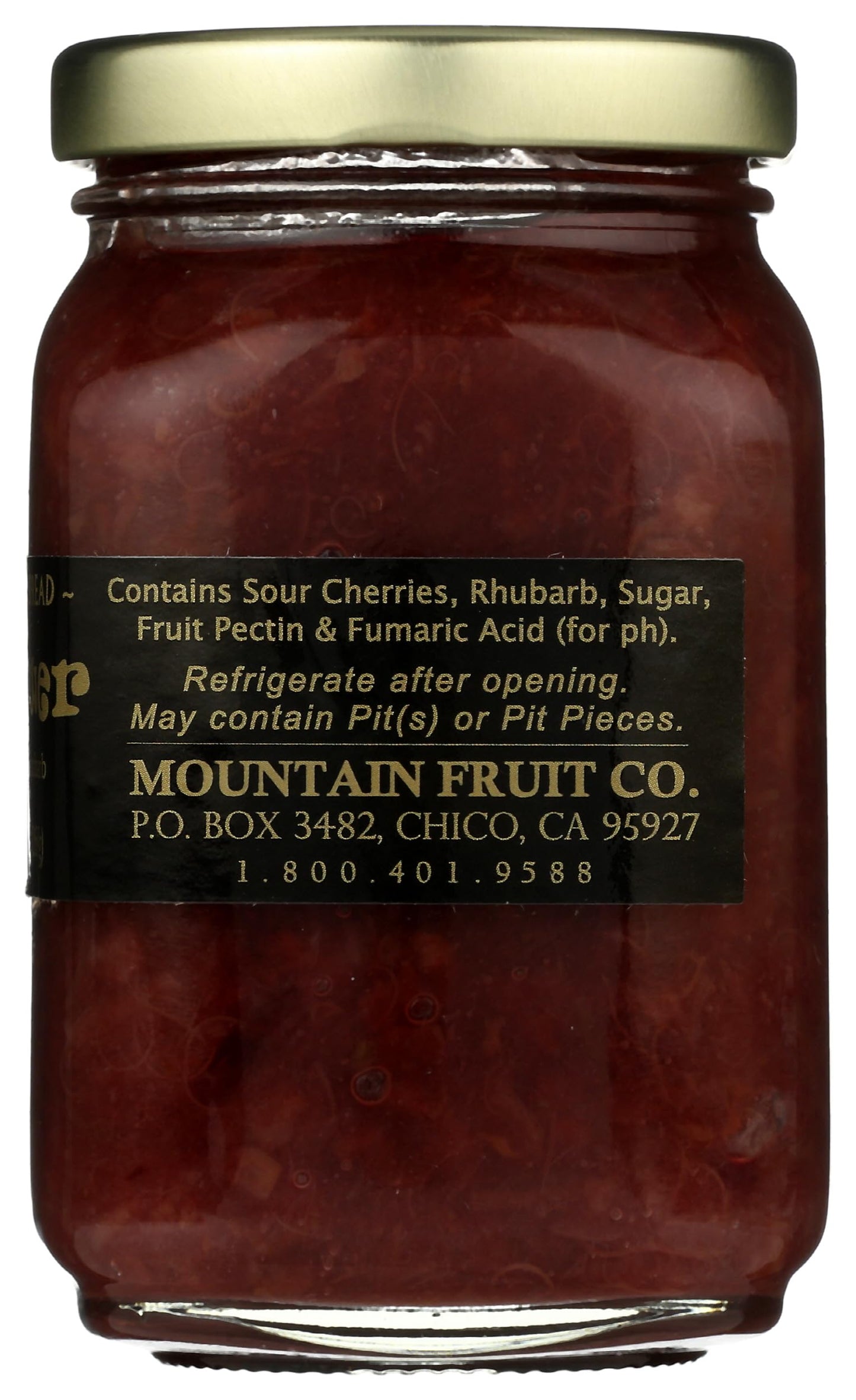 Mountain Fruit Company Sour Cherry & Rhubarb Jam, 9.5 OZ