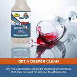 Chem-Girl OxyPro Concentrated Multi-Purpose Surface Cleaner to the Rescue - Chlorine-Free, Oxygen-Powered Stain & Odor Remover, 5 Percent Hydrogen