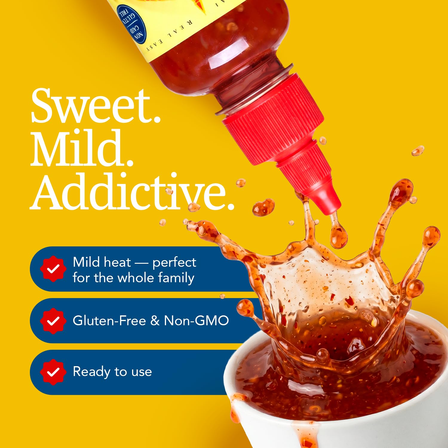 A Taste of Thai Sweet Chili Sauce - Authentic Thai Chili Sauce for Dipping, Stir-Fry, & Marinades - Asian Red Hot Sauce with Sweet Tangy Flavor