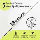 ?Upgrade Anti Rotation ? 24ft High Reach Duster Kit,5-18ft Lightweight Aluminum Alloy Extension Rod,7-Piece Set,210° Steering Head Clean Various