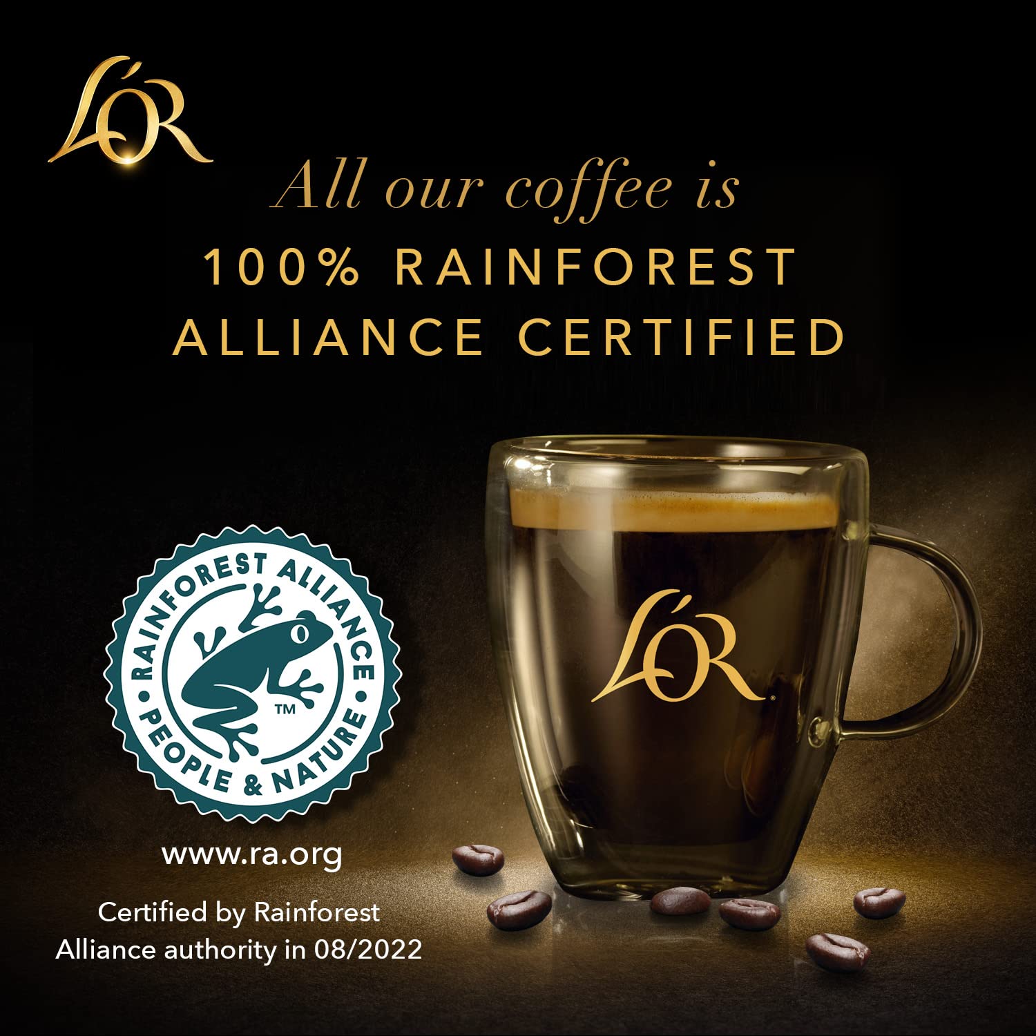 L'OR Barista Coffee Pods, 10 Count Peet's French Roast, Single-Serve Aluminum Capsules Compatible with the L'OR BARISTA System, 10 Count (Pack of 1)