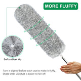 100-inch Extra-Long Dusters, Cleaner Tools with Extension Pole and Bendable and Washable Microfiber Head, Feather Duster for High Ceilings,Ceiling