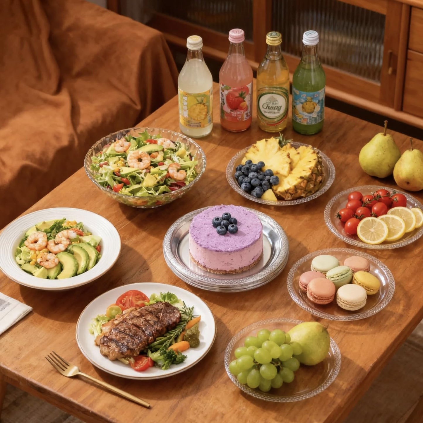 Hazyore 100 Pack 6 Inch Clear Plastic Dessert Plates Disposable, for Dessert & Appetizers BBQ Party Travel and Events Recyclable - BPA-Free Disposable