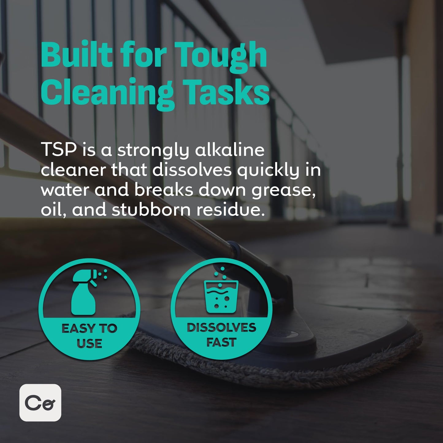 Coolinario Trisodium Phosphate - TSP Cleaner - 1 Gal (5.5 lbs) Heavy-Duty Cleaner & Degreaser for Walls, Floors & Outdoor Surfaces | Removes Grease