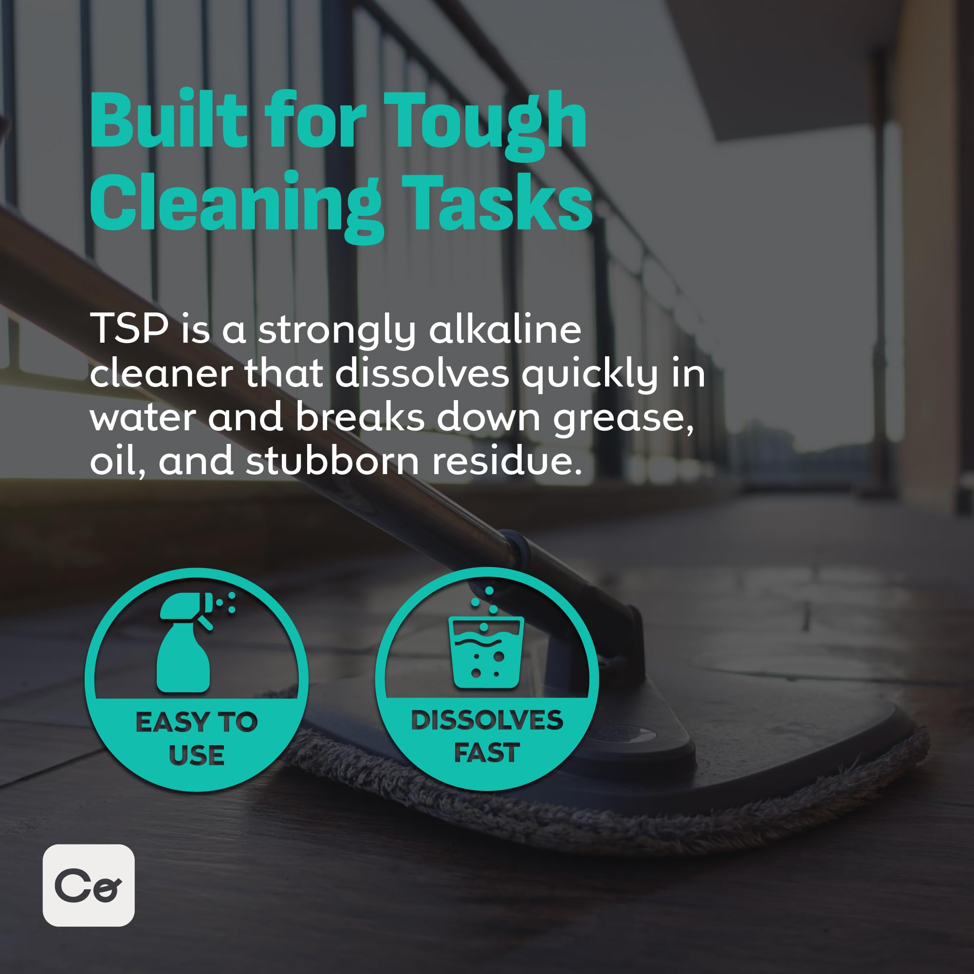 Coolinario Trisodium Phosphate - TSP Cleaner (4 Oz) Heavy-Duty Cleaner & Degreaser for Walls, Floors & Outdoor Surfaces | Removes Grease, Dirt