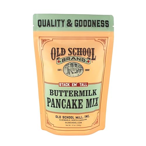 Old School Brand™ Buttermilk Pancake Mix, 12 oz. | Fluffy Homestyle Style Pancake & Waffle Mix | Makes 10-12 Pancakes or 6-8 Waffles