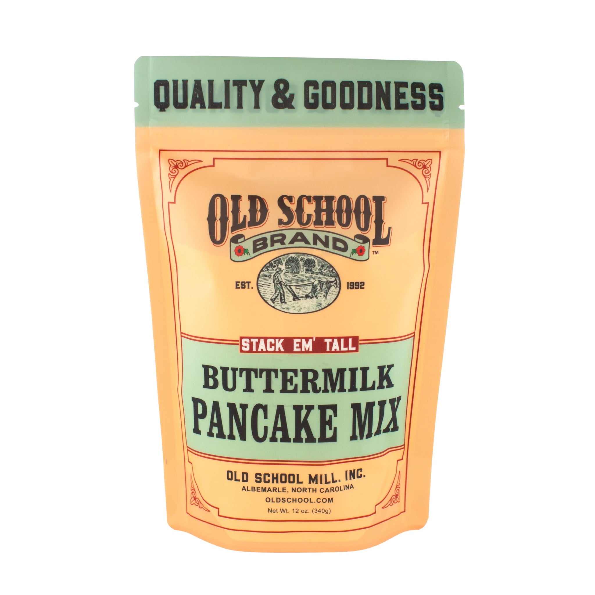 Old School Brand™ Buttermilk Pancake Mix, 12 oz. | Fluffy Homestyle Style Pancake & Waffle Mix | Makes 10-12 Pancakes or 6-8 Waffles