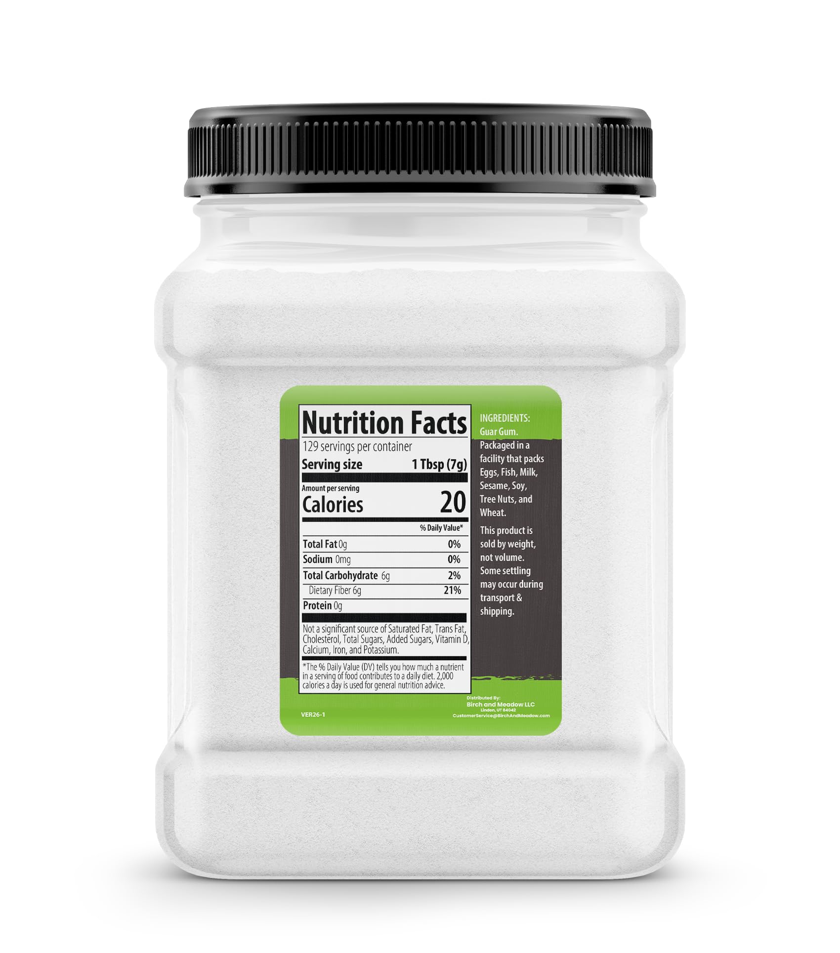 Birch & Meadow 2 lb of Guar Gum, Thickener & Binder, Cooking & Baking