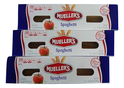 Mueller's Enriched Spaghetti Pasta 16 oz. / 1 lb. Box (Pack of 3)