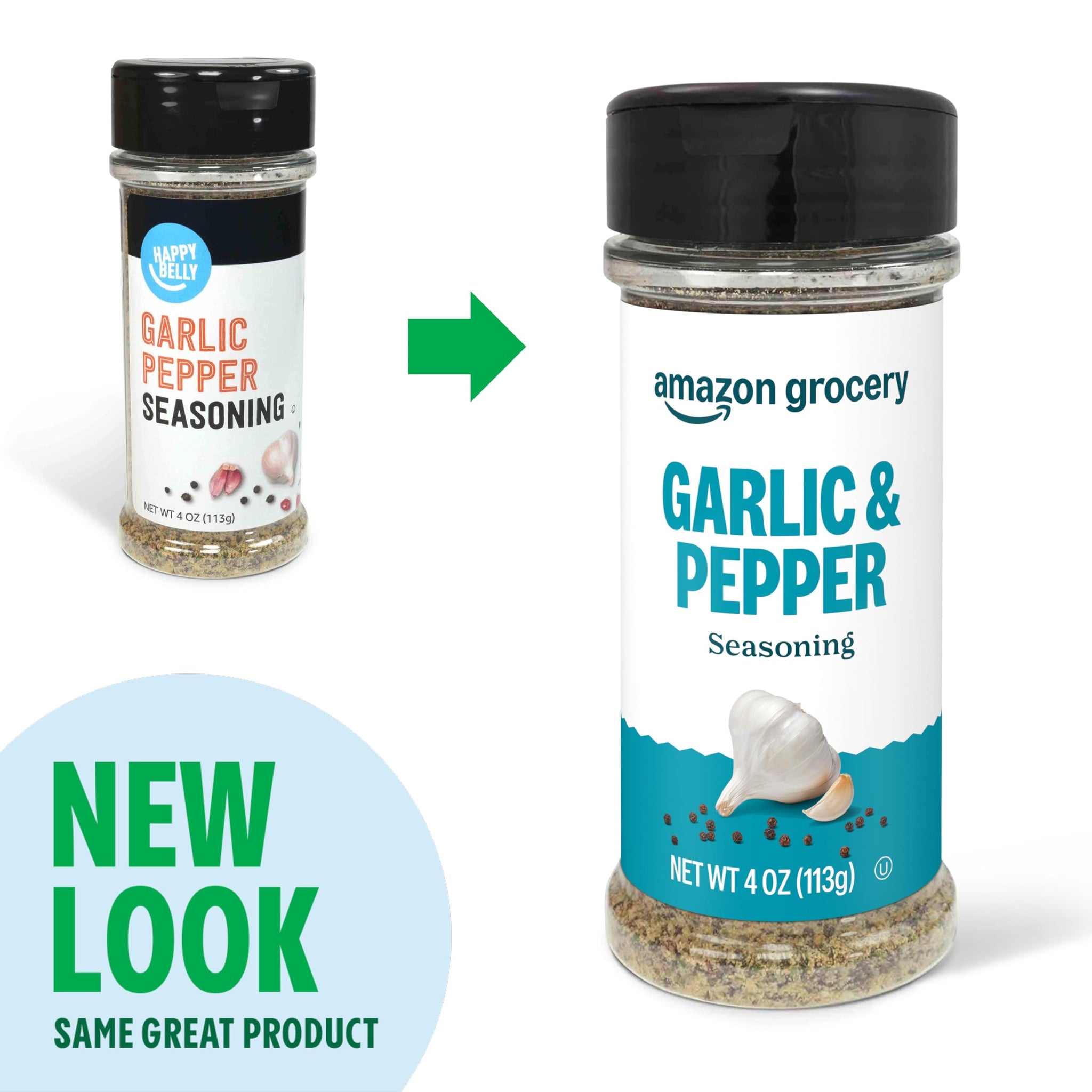 Amazon Grocery, Garlic & Pepper Seasoning, 4 Oz (Previously Happy Belly, Packaging May Vary)