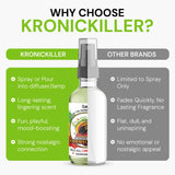KronicKiller Gain Air Freshener & Burning Oil, Liquid Spray, 1 Fl Oz, Long Lasting Scent Duration, Car & Room Deodorizing