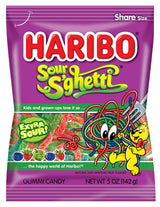 HARIBO Gummi Candy, Z!NG Sour S’ghetti, 5 oz. Bag