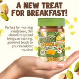 Dubai Spreadable Chocolate with Freeze-Dried Orange - Premium Pistachio Spread with Roasted Phyllo - Gourmet Breakfast Chocolate (9.7 oz / 275g Jar)