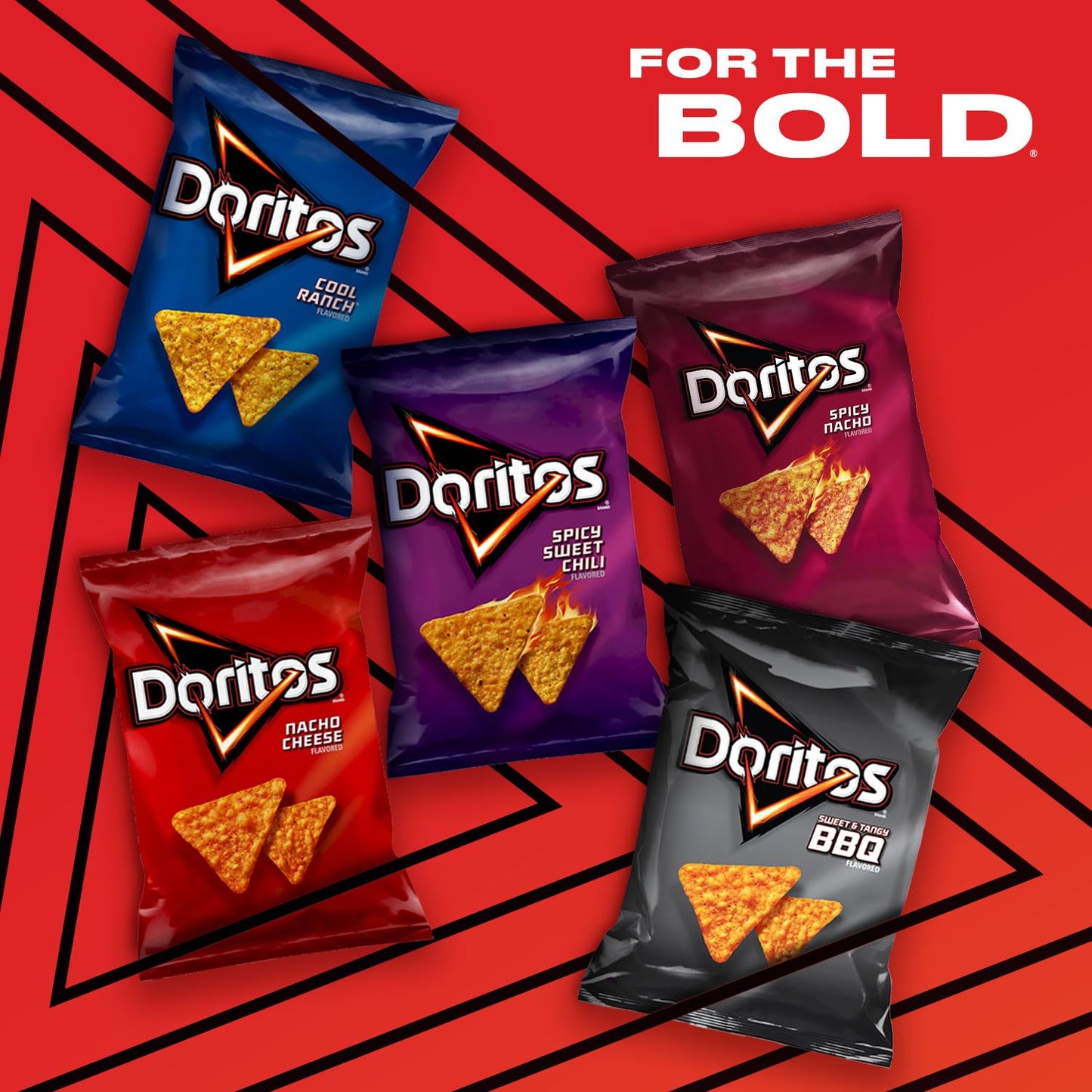 Doritos Reduced Fat Tortilla Chips, Flamas Flavored, 1 Ounce (Pack of 72)