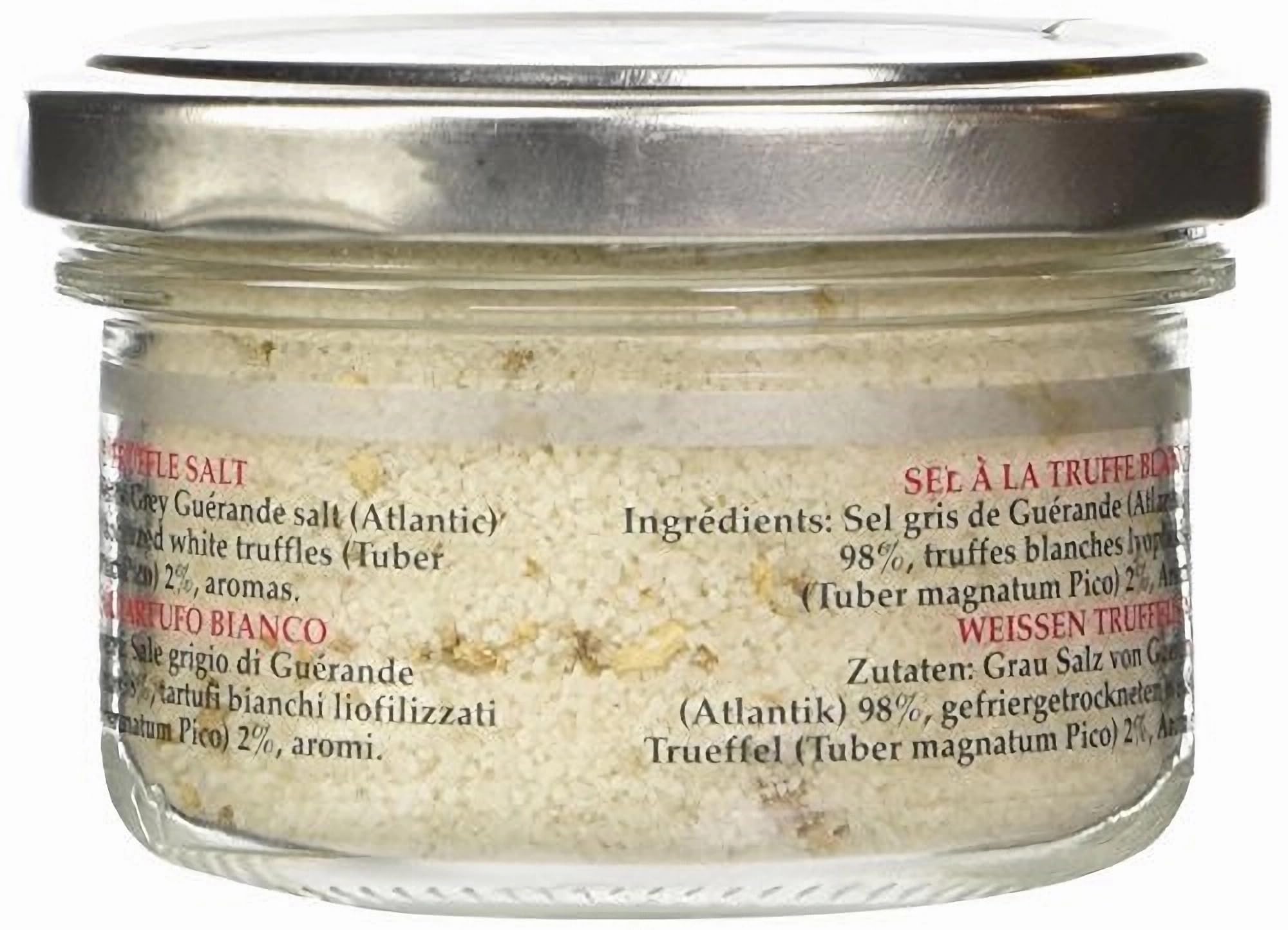 Urbani White Truffle Salt 3.5 oz - Gourmet Seasoning Truffle Sea Salt with Guérande Sea Salt & Real Pieces, Luxury Finishing Salt for Cooking