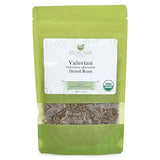 Biokoma Organic Valerian Dried Root 100g 3.55oz Cut Valeriana officinalis Herb Sleep Relax Support Resealable Moisture Proof Pouch USDA Organic Herbal