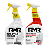 RMR Grime To Shine System - Tub & Tile Stain Remover + Ready to Use Degreaser, 2-Step Bathroom and Surface Cleaning Bundle for Tile, Grout, Shower
