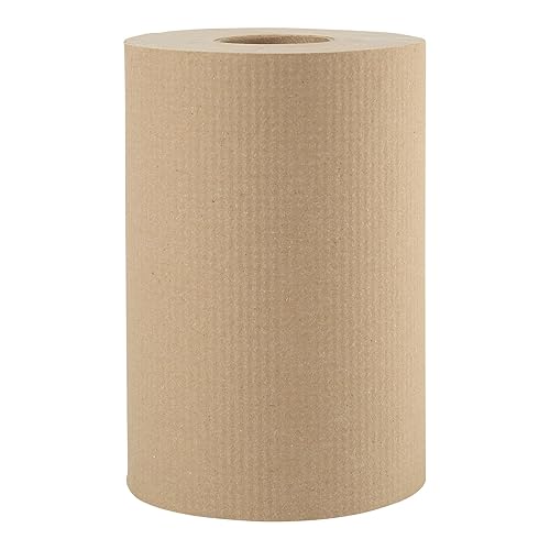 Boardwalk BWK6252 Hardwound Paper Towels, 8" x 350ft, 1-Ply Natural (Case of 12 Rolls)
