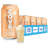 Cove Probiotic Soda, Zero Sugar Better-For-You Alternative - Refreshing, Delicious Probiotic Drink, No Synthetic Colors & Caffeine Free - Cream Soda