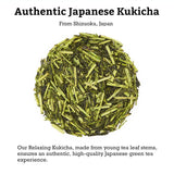 SUGIMOTO TEA Japanese Kukicha Stem Green Tea Loose Leaf Bulk 1.0 lb (454 g)