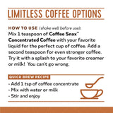 Coffee Snax Cold Brew Coffee Concentrate, Caramel Coffee Concentrate with No Added Sugar (Bulk 96 Servings Bottle, Caramel)
