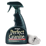 HOPE'S Perfect Granite & Marble Countertop Cleaner with Microfiber Cloth, Stain Remover and Polish, Streak-Free, Ammonia-Free, 22 Ounce, Pack of 1