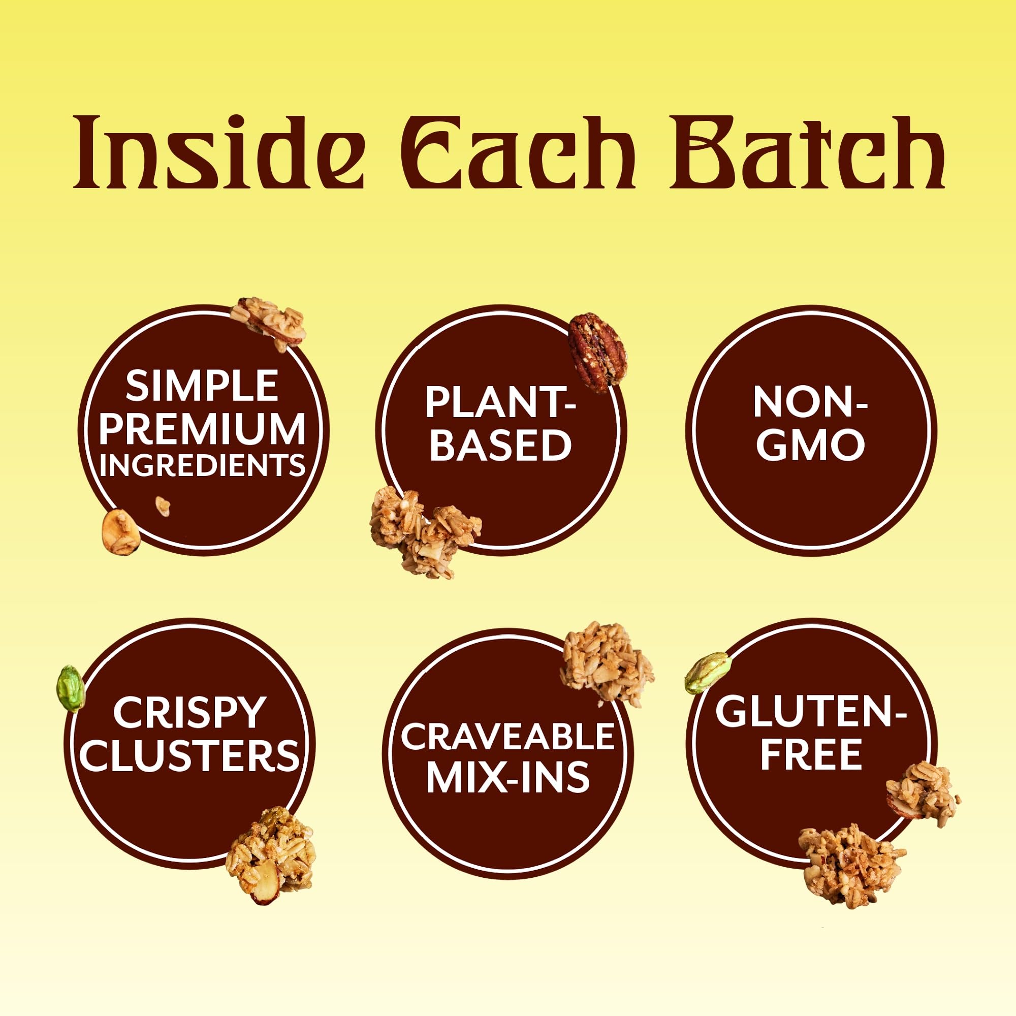 Michele's Granola Lemon Pistachio, Handmade, Whole Grain, Vegan, Gluten-Free & Non-GMO, 36oz Resealable Bag