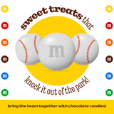 M&M’S WORLD Baseball Milk Chocolate Candies, 2 lbs Bulk - For Baseball Party Favors, Party Supplies, Goodie Bags, and More