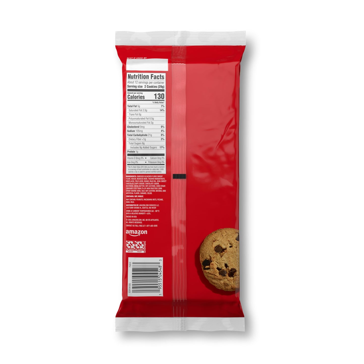 Amazon Saver, Crunchy Chocolate Chip Cookies, 12 Oz