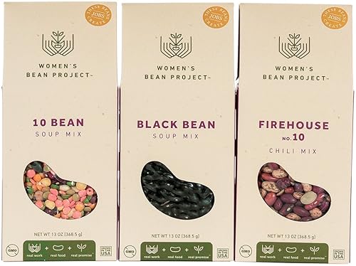 Women’s Bean Project Gift Bundle with 10 Bean, Black Bean and Spicy Chili Soup Mix, 3 Items