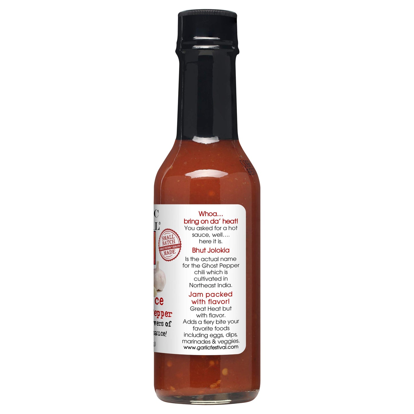 Garlic Festival Garlic Ghost Pepper Hot Sauce Net Wt. 5 oz.
