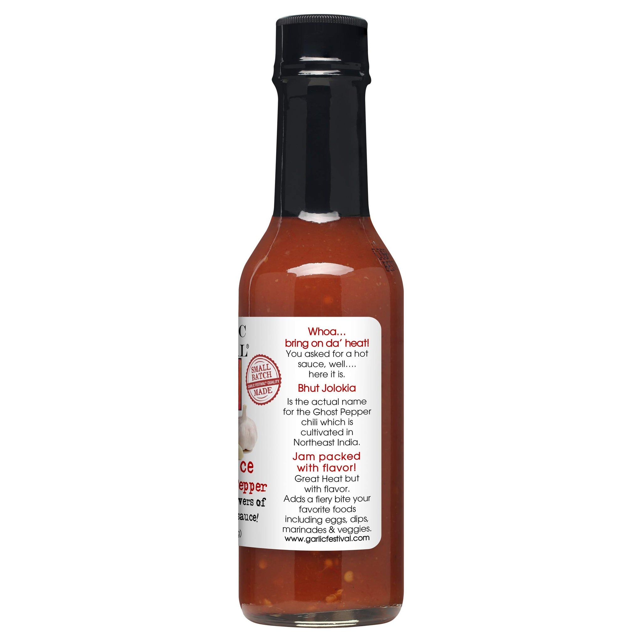 Garlic Festival Garlic Ghost Pepper Hot Sauce Net Wt. 5 oz.