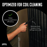 Brushtech Appliance Care Refrigerator Coil Cleaning Brush - Tapered Flexible Design for Deep Dust Removal & Appliance Maintenance - 15.25" Slim Nylon
