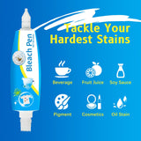 2PCS Bleach Pen?Bleach gel for Clothing, Portable bleach pen?More effective stain removal?Accessories,Instantly Remove New Stains