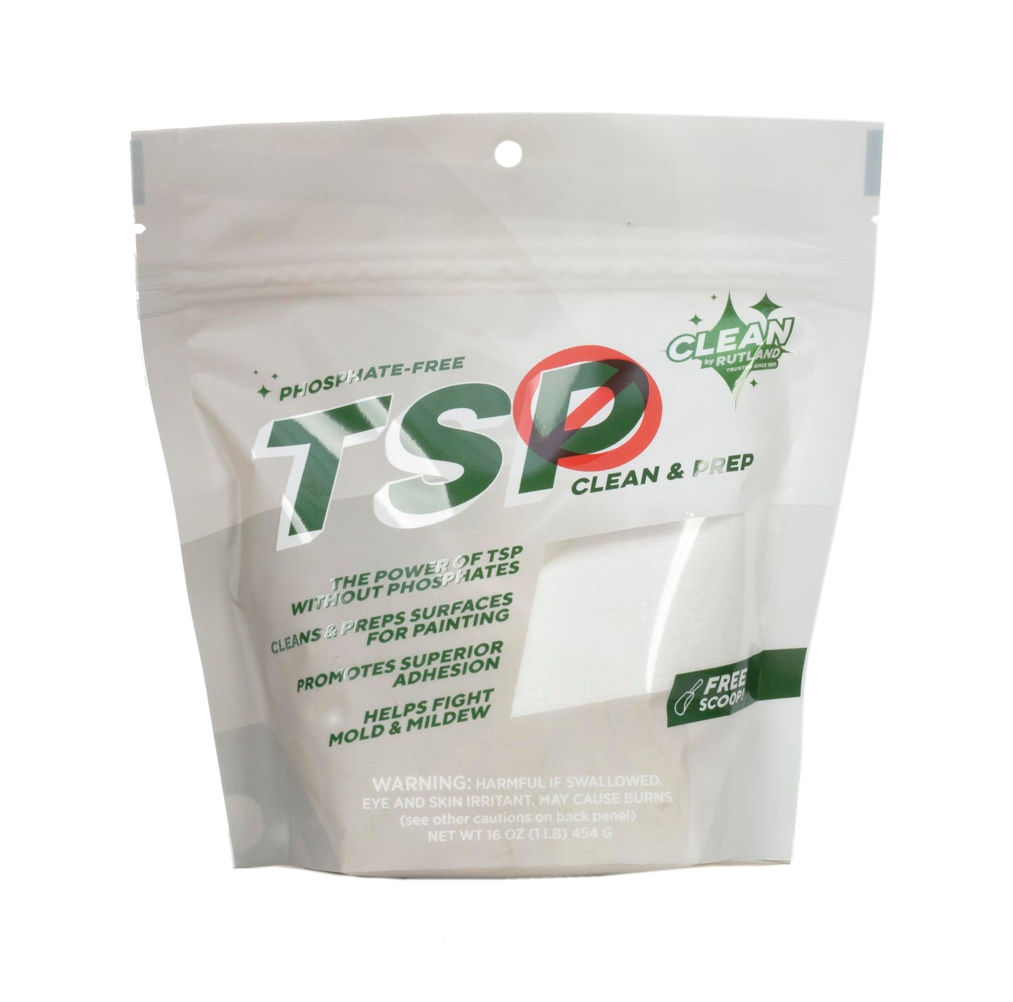 Rutland TSP-PF Clean & Prep, Phosphate-Free & Eco-Friendly All-Purpose Cleaner, 1 Pound Bag