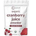 Sustainably US Grown, Organic Cranberry Juice Powder (Wild Cranberry Supplements Cold Pressed), 8 Ounce | Supports Urinary Tract Cleanse & Prostate