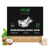 Remineralizing Gum with Nano Hydroxyapatite - Sugar-Free Xylitol Gum - Plastic-Free, Dye-Free, Aspartame-Free - Natural Base -26 Pieces, Mastic Mint