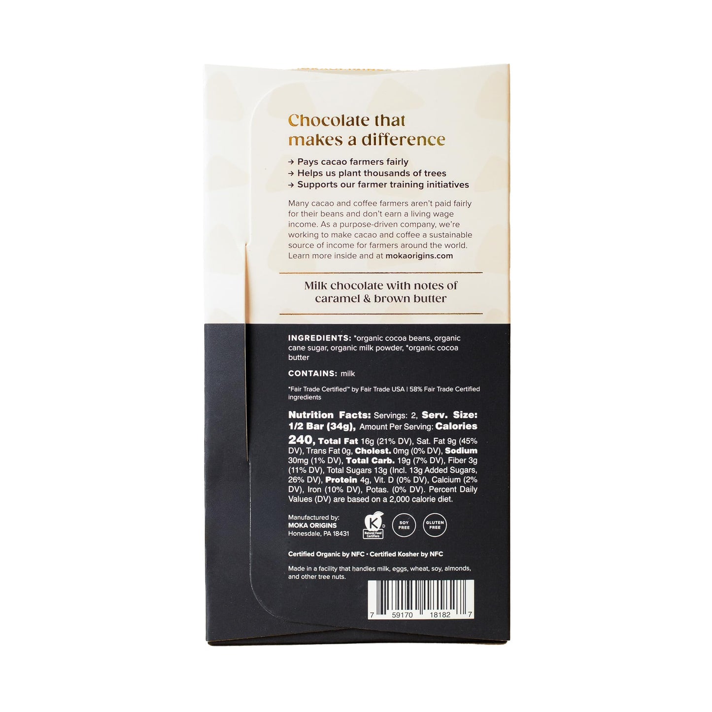 Moka Origins Organic Chocolate Bar Pack - Bean-to-Bar, Direct & Fair Trade, Small-Batch, Ethically Sourced, Gourmet, Artisan Craft Chocolate (12-Pack