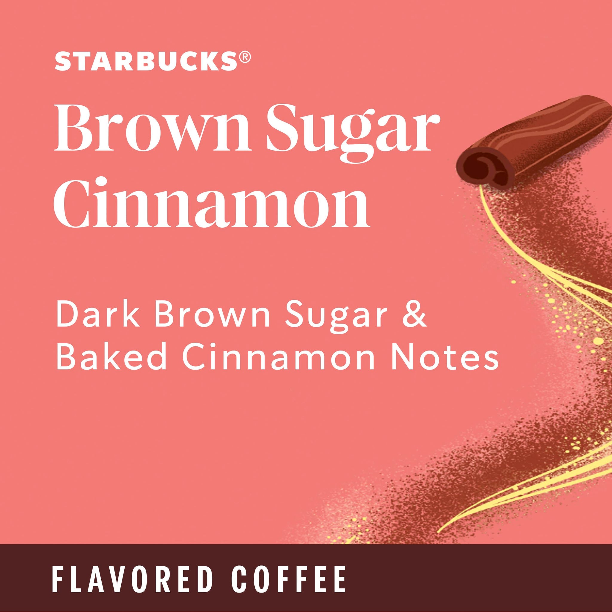 Starbucks K-Cup Coffee Pods, Flavored Hot or Iced Coffee, Brown Sugar Cinnamon, 22 Keurig Pods