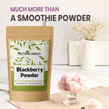 NutriCargo Blackberry Powder 2.2 lbs (1000g) - Made from Fresh Frozen Blackberries - Fine Fruit Powder for Smoothies, Baking, Flavoring & Culinary Use